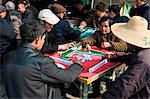 China, Jiangxi Province, Jingdezhen city, local people playing mahjong