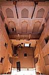 Oman, Jabrin, Interior courtyard detail in Jabrin Fort