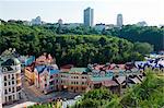 Ukraine, Kiev, pastel coloured houses