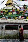 Pilgrim in Boudhanath, Boudhanath, Bagmati Zone, Madhyamanchal, Nepal