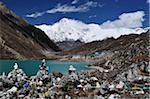 Gokyo-See und Cho Oyu, Sagarmatha-Nationalpark, vereiste District, Sagarmatha Zone, Nepal