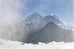 Mount Everest und Lhotse, Blick vom Gokyo Ri, Sagarmatha-Nationalpark, Sagarmatha, Purwanchal, Nepal