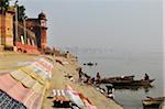 Ghats, River Ganges, Varanasi, Varanasi District, Uttar Pradesh, India