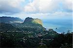 Overview of Porto da Cruz and Penha de Aguia, Madeira, Portugal