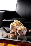 Popcorn in Bowls on Table