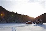 Cabin on Lightning Lake, E. C. Manning Provincial Park, British Columbia, Canada