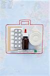 First Aid Travel Kit and Map