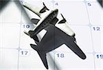 Toy Plane on Calendar