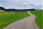 Road in Spring, Heimhofen, Allgau, Bavaria, Germany