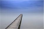 Dock auf dem Chiemsee, Bayern, Deutschland