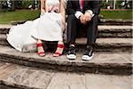 Bride and Groom Sitting