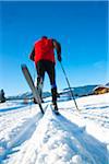 Man Cross Country Skiing