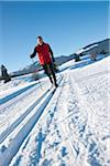 Man Cross Country Skiing