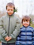 Portrait d'un garçon et une fille.