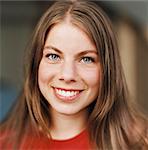 Portrait of a smiling woman.