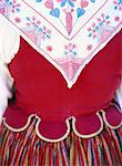 Detail of a Swedish national costume.