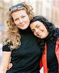 Portrait of two smiling women.