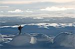 Skier admiring the view.