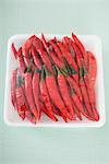 Fresh red chili peppers