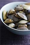 Bowl of fresh clams