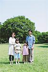 Japanese Family In a Park