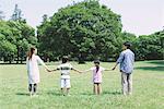 Family Standing In a Park