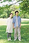 Young Couple Standing In a Park