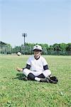 Baseball-Spieler mit Ball