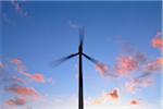 Wind Turbine at Dusk, Hesse, Germany