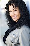 Portrait of Woman with Curly Hair