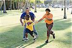 Family Playing Football