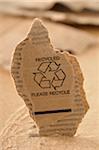 Recycle Symbol from Cardboard Box