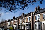 Street of victorian semi detached houses, Wandsworth, London. Architects: Luis Treviño Fernandez