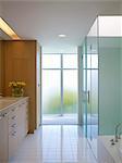 Salle de bains moderne, résidence Lagatutta, Los Angeles, en Californie. Architectes : Architectes de SPF