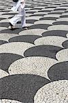 Madeira. Black and white tessalated mosaic pavement