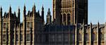 Panoramic detail of the Palace of Westminster, London. Architects: Sir Charles Barry and A.W Pugin.