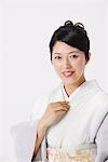 Femme portant Kimono