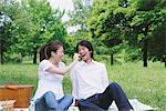 Young Couple Enjoying  Themselves On Picnic