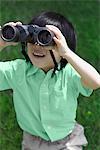 Boy Looking from Binoculars