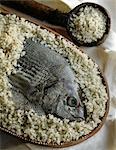 Sea bream in salt crust