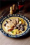 Sweetbreads with morels in creamy sauce