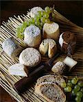 selection of goat cheeses