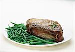 Beef chop and green beans