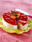 Rhubarb and strawberry cheesecake