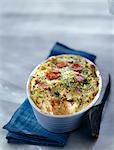 Salmon and leek gratin