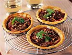 Duck conserve and apple tartlets