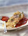 John Dory fillet with traditional grain mustard