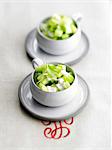 Cucumber with yoghurt and mint