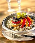 Pepper and olive risotto