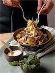 Tagliatelles with zucchinis and parmesan